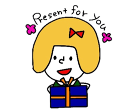 Everyday girls and rabbit sticker #2601109