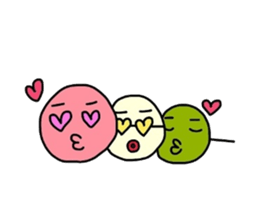 Feeling of 3-color dumpling sticker #2603286