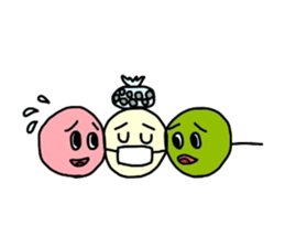 Feeling of 3-color dumpling sticker #2603294