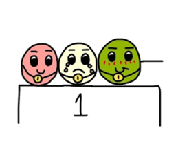 Feeling of 3-color dumpling sticker #2603306