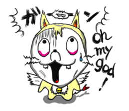 Cheerful cherubs cat [tennyan] sticker #2604245