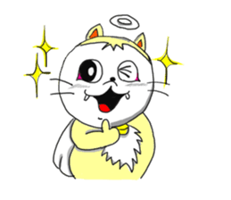 Cheerful cherubs cat [tennyan] sticker #2604277