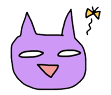 purple cats sticker #2604489