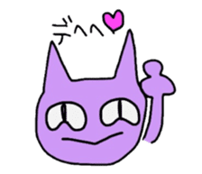 purple cats sticker #2604501