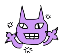 purple cats sticker #2604502
