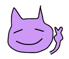 purple cats sticker #2604505