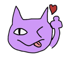 purple cats sticker #2604521