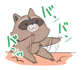 common raccoon sticker #2604890