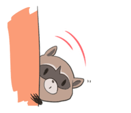 common raccoon sticker #2604891