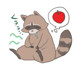 common raccoon sticker #2604894