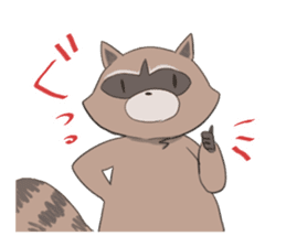 common raccoon sticker #2604914