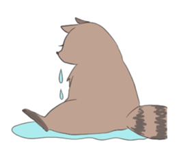 common raccoon sticker #2604920