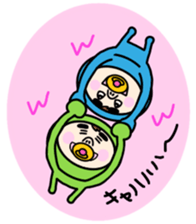 Pacifier blue and green. sticker #2605000