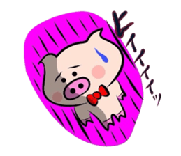 Onomatopoeia of the pig! sticker #2606073