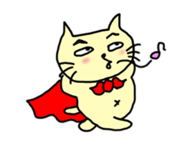 the cat which attached the red mantle 2 sticker #2606083