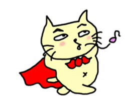 the cat which attached the red mantle 2 sticker #2606083