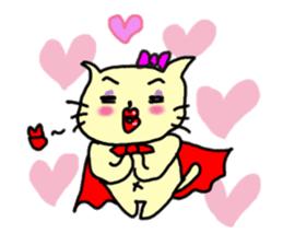 the cat which attached the red mantle 2 sticker #2606087