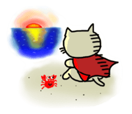 the cat which attached the red mantle 2 sticker #2606088