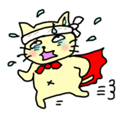 the cat which attached the red mantle 2 sticker #2606094