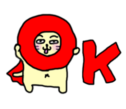 the cat which attached the red mantle 2 sticker #2606096