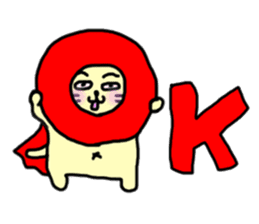 the cat which attached the red mantle 2 sticker #2606096