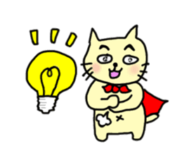 the cat which attached the red mantle 2 sticker #2606116