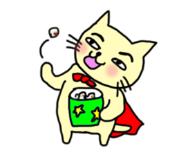 the cat which attached the red mantle 2 sticker #2606118