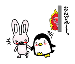 Penguins and rabbits and pigs sticker #2606971