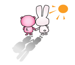 Penguins and rabbits and pigs sticker #2606984