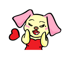 dog girl sticker #2608188