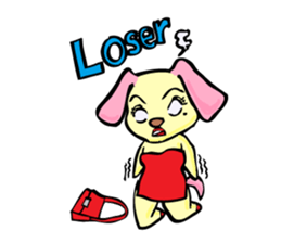 dog girl sticker #2608190