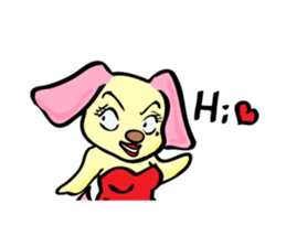 dog girl sticker #2608202