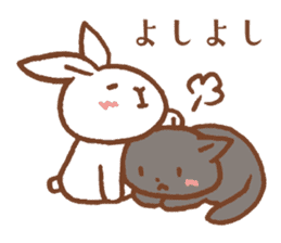 W-rabbit and B-cat 's best friend sticker #2610730