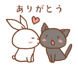 W-rabbit and B-cat 's best friend sticker #2610731