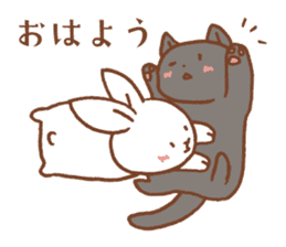 W-rabbit and B-cat 's best friend sticker #2610733