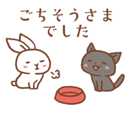 W-rabbit and B-cat 's best friend sticker #2610736