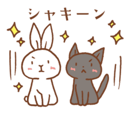 W-rabbit and B-cat 's best friend sticker #2610741