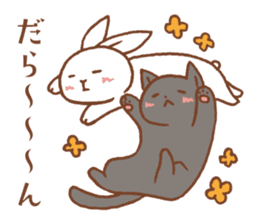 W-rabbit and B-cat 's best friend sticker #2610742
