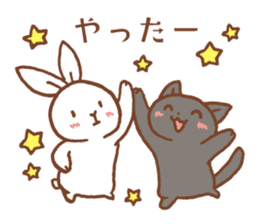 W-rabbit and B-cat 's best friend sticker #2610743