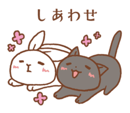W-rabbit and B-cat 's best friend sticker #2610744