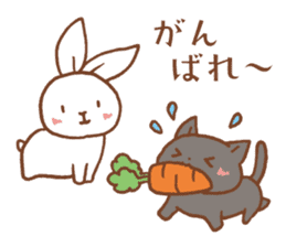 W-rabbit and B-cat 's best friend sticker #2610747