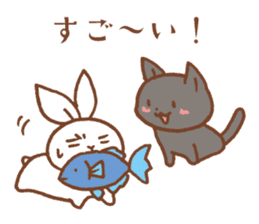 W-rabbit and B-cat 's best friend sticker #2610748