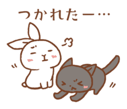 W-rabbit and B-cat 's best friend sticker #2610759