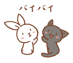 W-rabbit and B-cat 's best friend sticker #2610768