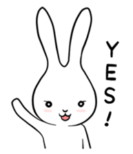 cute white rabbit sticker #2610969
