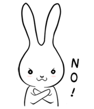 cute white rabbit sticker #2610970