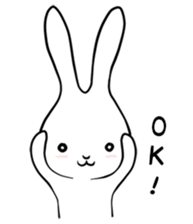 cute white rabbit sticker #2610971
