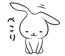 cute white rabbit sticker #2610973