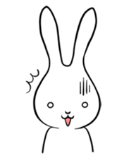 cute white rabbit sticker #2610974