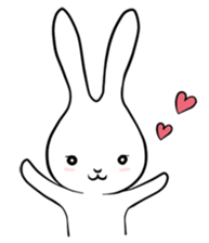 cute white rabbit sticker #2610977